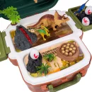 DUŻY ZESTAW DINOZAURÓW JAJA FIGURKI W WALIZCE PLECAKU WULKAN DINOZAURY XXXL