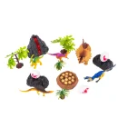 DUŻY ZESTAW DINOZAURÓW JAJA FIGURKI W WALIZCE PLECAKU WULKAN DINOZAURY XXXL