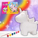 Jednorożec Skarbonka do Malowania z Farbami, Pędzelkiem i Naklejkami – Kreatywny Zestaw dla Dzieci, Prezent DIY