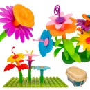 Duże Klocki Kwiatki XXXL - Zestaw Konstrukcyjny Ogród 139 el. z Kufrem | Kreatywna Zabawa dla Dzieci