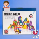 Klocki Magnetyczne 3D Zamek i Pojazdy - Duży Zestaw 110 Elementów Edukacyjne