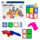 Klocki Magnetyczne 3D Zamek i Pojazdy - Duży Zestaw 110 Elementów Edukacyjne