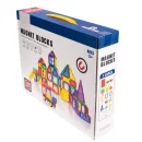 Klocki Magnetyczne 3D Zamek i Pojazdy - Duży Zestaw 110 Elementów Edukacyjne