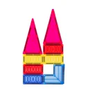 Klocki Magnetyczne 3D Zamek i Pojazdy - Duży Zestaw 110 Elementów Edukacyjne