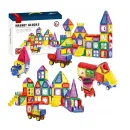 Klocki Magnetyczne 3D Zamek i Pojazdy - Duży Zestaw 110 Elementów Edukacyjne