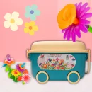 Duże Klocki Kwiatki XXXL - Zestaw Konstrukcyjny Ogród 139 el. z Kufrem | Kreatywna Zabawa dla Dzieci