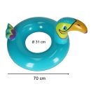 Koło dmuchane do pływania TUKAN 70 cm Kółko dla dzieci 6+ zabawka do basenu max 40 kg