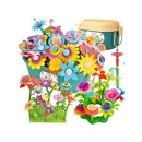Duże Klocki Kwiatki XXXL - Zestaw Konstrukcyjny Ogród 139 el. z Kufrem | Kreatywna Zabawa dla Dzieci