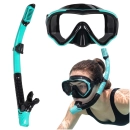 Zestaw do snorkelingu maska i fajka do nurkowania okulary z rurką panoramiczna szyba 180 sucha fajka dry
