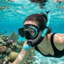 Zestaw do snorkelingu maska i fajka do nurkowania okulary z rurką panoramiczna szyba 180 sucha fajka dry