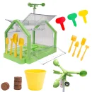 Mini Ogródek dla Dzieci - Szklarnia z Automatycznym Podlewaniem, Termometr i Sadzonki do Uprawy w Domu