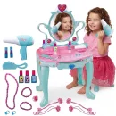 Toaletka dla dziewczynki z LED, suszarką, biżuterią i dźwiękami - Mała Księżniczka