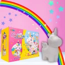 Jednorożec Skarbonka do Malowania z Farbami, Pędzelkiem i Naklejkami – Kreatywny Zestaw dla Dzieci, Prezent DIY