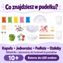 Terrarium w dzień i po włZawartość zestawu terrarium jednorożca, wiek 10+, baterie do LED osobnoczeniu oświetlenia LED