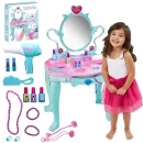 Toaletka dla dziewczynki z LED, suszarką, biżuterią i dźwiękami - Mała Księżniczka