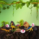 DUŻY ZESTAW DINOZAURÓW JAJA FIGURKI W WALIZCE PLECAKU WULKAN DINOZAURY XXXL