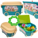 Duże Klocki Kwiatki XXXL - Zestaw Konstrukcyjny Ogród 139 el. z Kufrem | Kreatywna Zabawa dla Dzieci