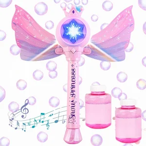 Elektryczna różdżka do baniek mydlanych z muzyką i światłem dla dziewczynki