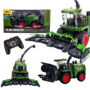 Duży Zdalnie Sterowany Kombajn RC z Efektem Dymu, Światłami i Pilotem – Realistyczny Model Maszyny Rolniczej
