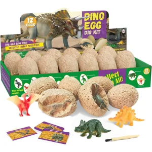 Kopalnia Dinozaurów - Zestaw Wykopalisk Archeologicznych z 12 Dużymi Jajami