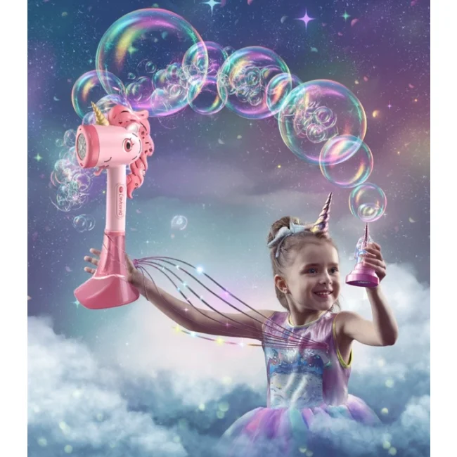 Magiczna Różdżka Bańkowego Jednorożca – Światło i Dźwięk