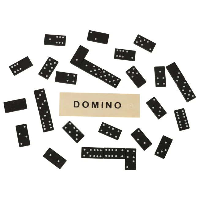 KLASYCZNE DOMINO DREWNIANE W PUDEŁKU TRADYCYJNE SUPER PREZENT