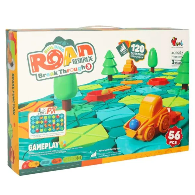 Gra logiczna planszowa labirynt tor przeszkód 56 el.