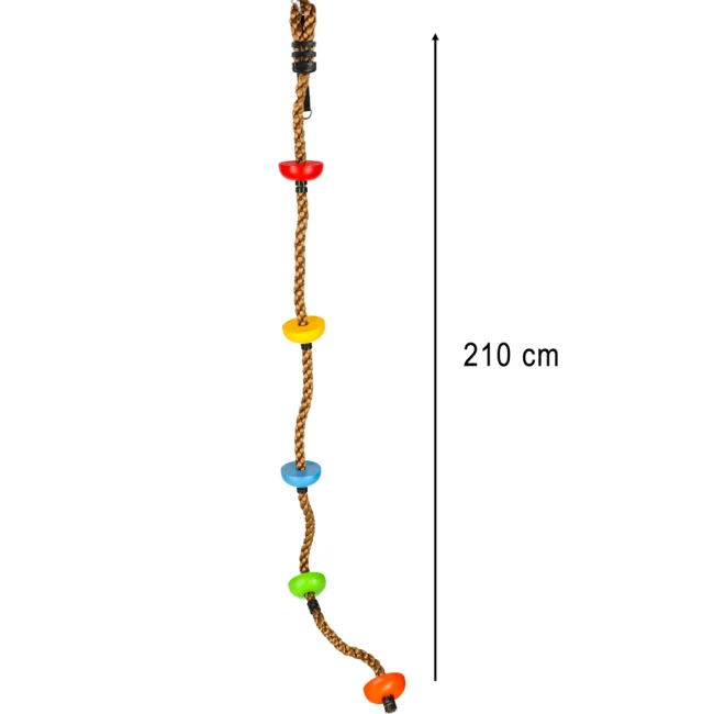 Lina do wspinaczki huśtawka sznur wspinaczkowy z węzłami platformami 200cm