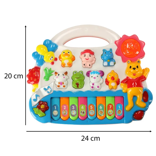 PIANINKO ORGANKI DLA DZIECI Z ODGŁOSAMI ZWIERZĄT INTERAKTYWNE ŚWIATŁA DŹWIĘKI