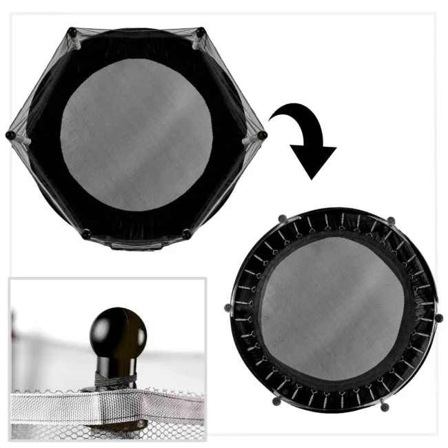 Trampolina do  domu ogród 1-os. 140 cm ZIELONA z siatką + 10 piłek GRATIS!