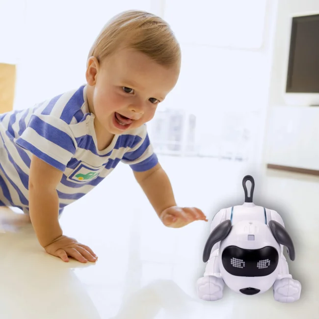 INTELIGENTY INTERAKTYWNY PIESEK ZDALNIE STEROWANY ROBOPIESEK CHODZI KOMENDY