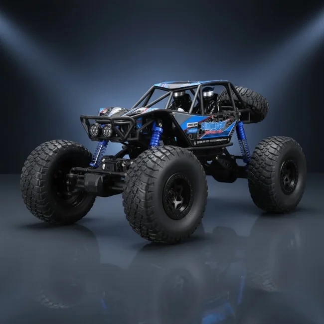 Samochód zdalnie sterowany na pilota RC Crawler Climbing Car 1:10 4WD 48cm niebieski