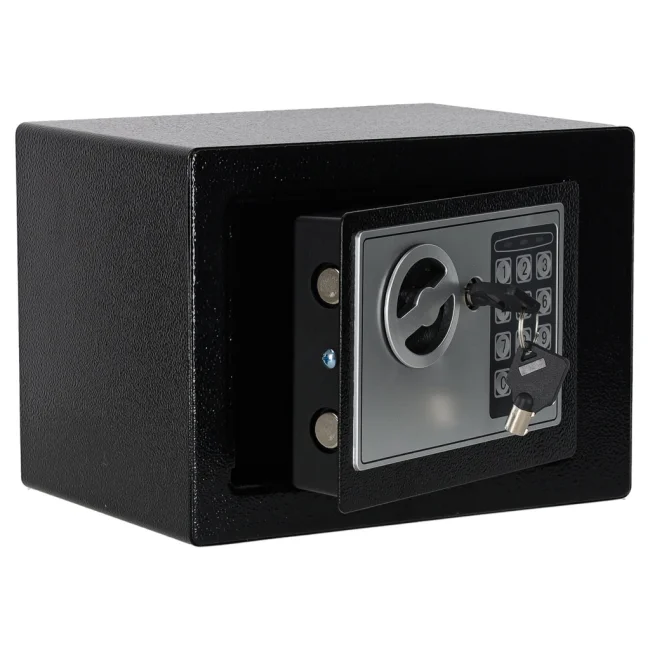 Sejf Elektroniczny na Biżuterię i Gotówkę z Kodem PIN - Domowy Schowek 23x17cm