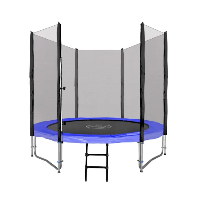 Trampolina ogrodowa SkyRamiz 244cm 8FT dla dzieci Niebieski + Akcesoria