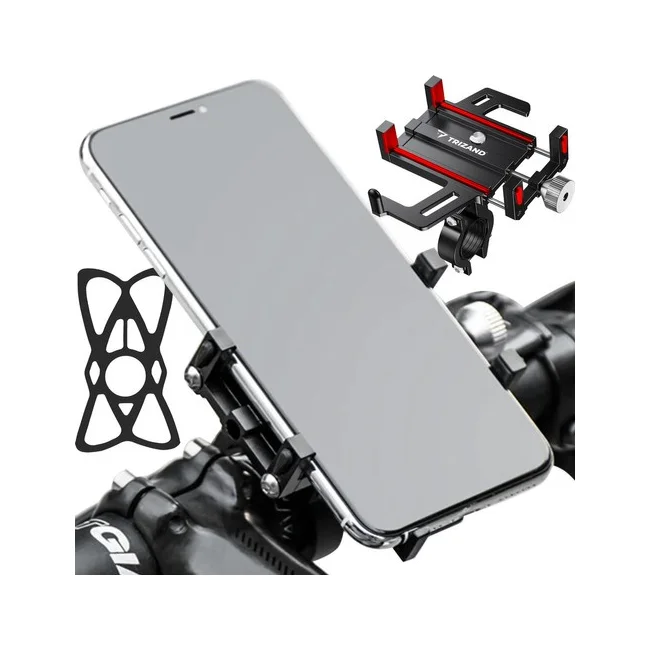 UCHWYT ROWEROWY ZACISKOWY NA TELEFON MONTOWANY NA KIEROWNICĘ ROWERU METAL